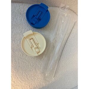 (2) 40oz replacement lids with straws